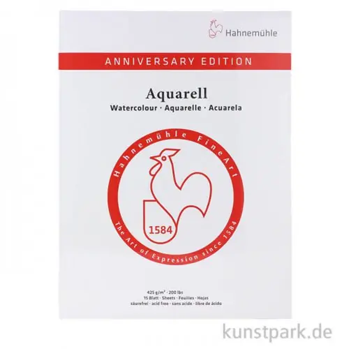 Hahnemühle ANNIVERSARY Aquarellblock, 15 Blatt, 425g, matt Angebot