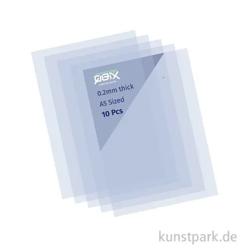 Angebot QBIX Stencil Sheets zum Schablonen selber machen, 0,2 mm, 10 Blatt, A5