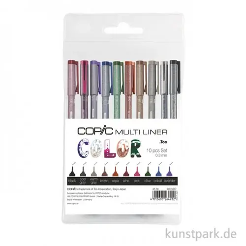 Rabatt COPIC Multiliner Set Color - 10 Farben 0,3 mm