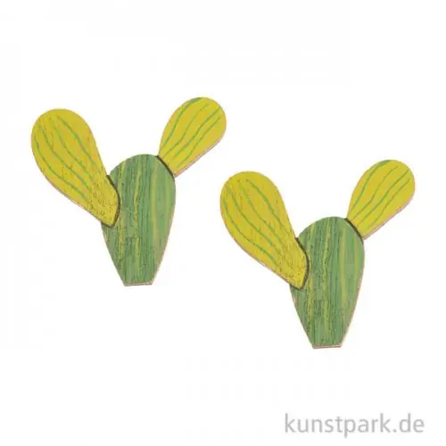 Preis Gesenkt Streuteile, Kaktus, Holz 8 Stück 3,5x3,5cm