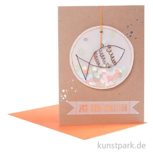 Heißes Angebot Good old friends - Konfirmationskarte, Fisch