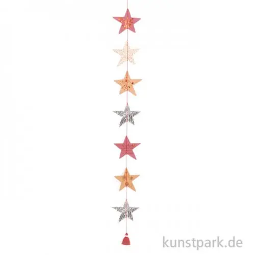 Direktkauf Good old friends - Wintersternkette, Rot-Silber