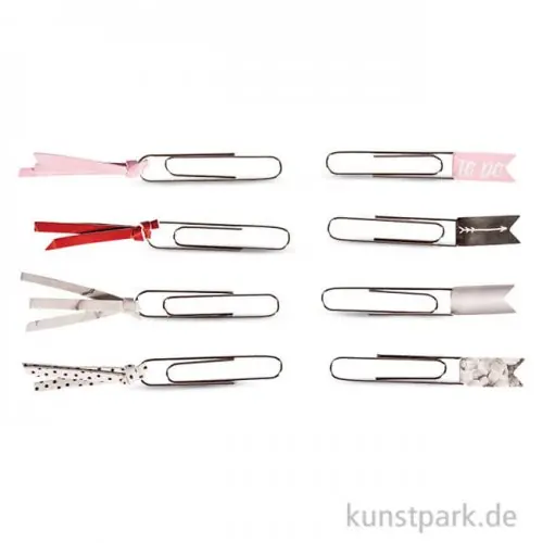 Premium My Planner - Büroklammer mit Wimpel, 5x1cm, 4x2 Designs sortiert