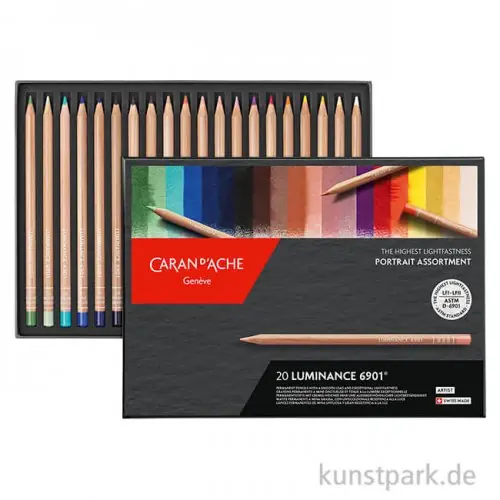 Caran d'Ache - Luminance 6901, 20 Farbstifte im Set Portrait Rabatt