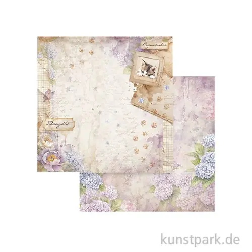 Stamperia Scrappapier - Quiet Days Kitten, 30,5 x 30,5 cm Markenware