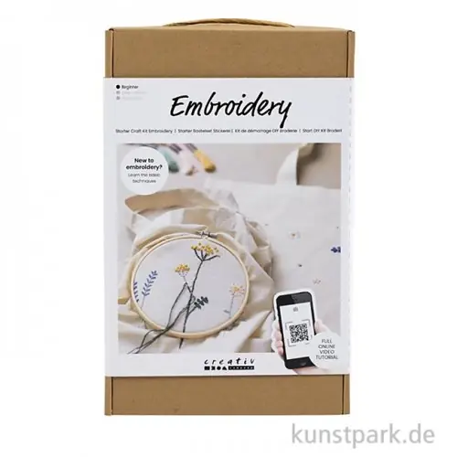 Sticken Lernset mit Garn, Stickrahmen und Zubehör Exklusiv