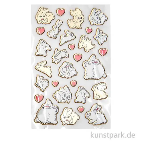 Puffy Sticker - Futschikato, Hasen, 29 Aufkleber Zertifiziert