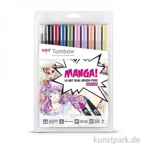 Tombow Dual Brush Pen - Manga-Set Shojo, 10-teilig Meistverkauft