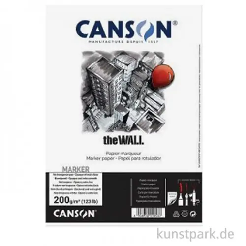 Canson The Wall Papier, 50 x 70 cm, 25 Bögen, 200 g/m² Nur Für Kurze Zeit