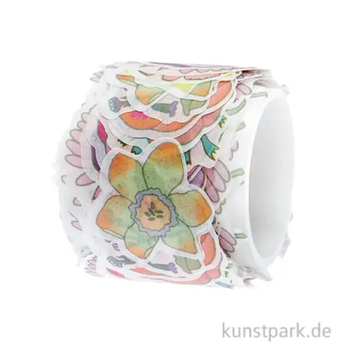 Markenprodukt Washi Sticker - Futschikato, Blumen, 200 Aufkleber