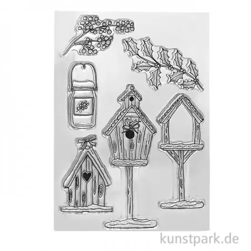 CraftEmotions Clear Stamps - Vogelhäuschen, DIN A6 Echt
