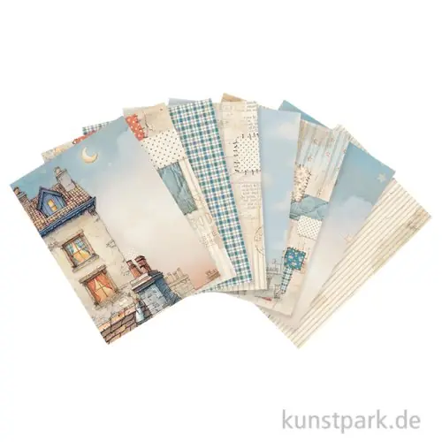 Stamperia Reispapier Selection - Family Backgrounds, A6 Preisknaller