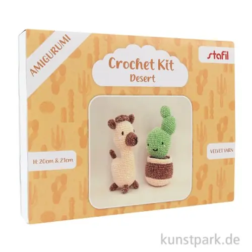 Amigurumi Bastelset - Velvie Desert, Alpaka + Kaktus Direktkauf