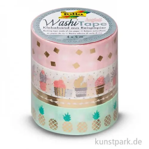 Ab Werk Washi-Tape Hotfoil - GOLD, 4er Set, je 5 m