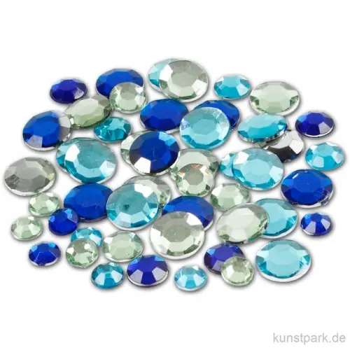 Strasssteine - blaue Kreise, 360 Stück Gleich Bestellen