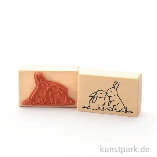 Stempel - Schmuse Hasen, 5x8 cm Neu Im Sortiment