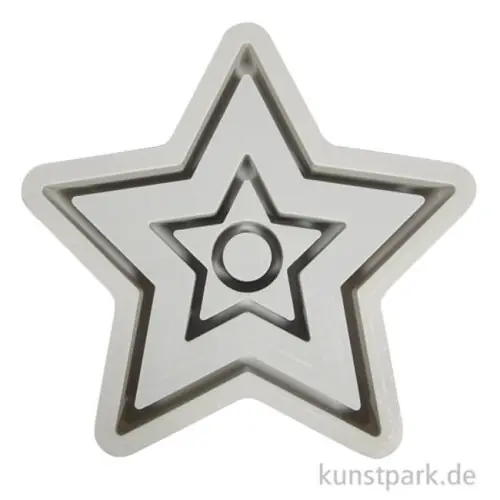 Nur Für Kurze Zeit Silikon Gießform - Kerzenständer Stern, 18,5 x 18,5 x 2,5 cm
