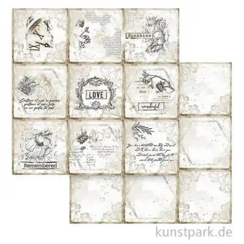 Stamperia Scrappapier - Romantic Journal Cards, 30,5x30,5 cm Top-Angebot