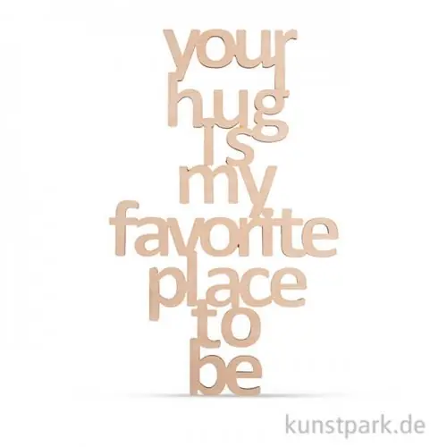 Must-Have Holzschrift - Your hug is my .., 12,7x22 cm