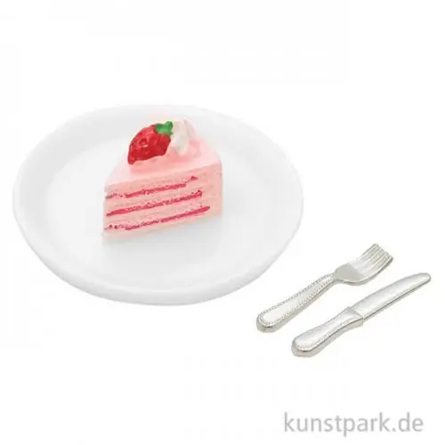 Miniatur Erdbeertorte, 4-teilig Knallerangebot