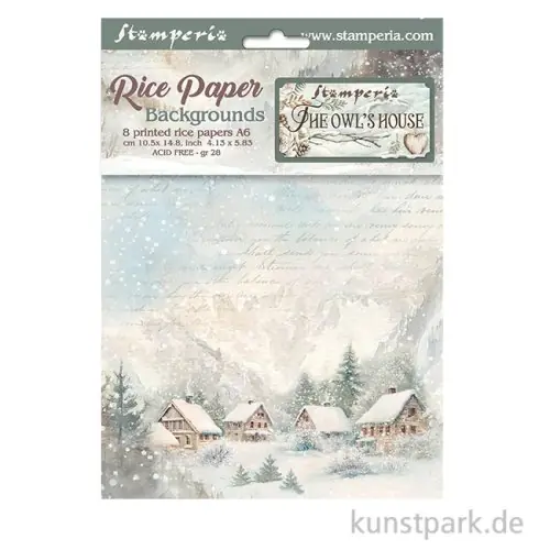 Stamperia Reispapier Selection - The Owl's House Backgrounds, A6 Direktkauf