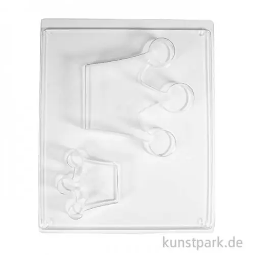Highlight Gießform Kronen, 13 x 12 x 2 cm + 6,5 x 7 x 2 cm