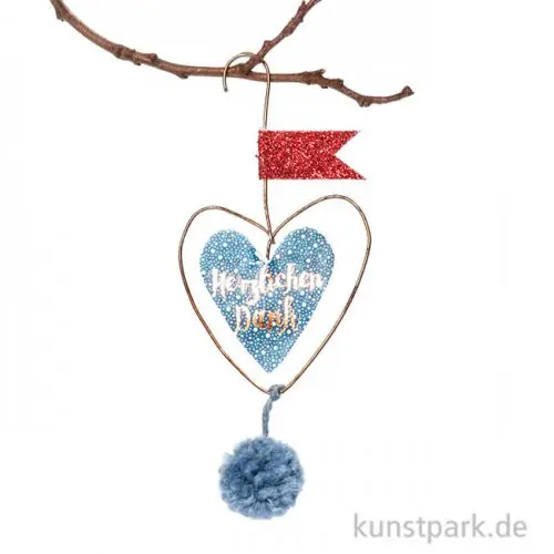 Preis Gesenkt Good old friends - Mini Pompon Herzen - Herzlichen Dank