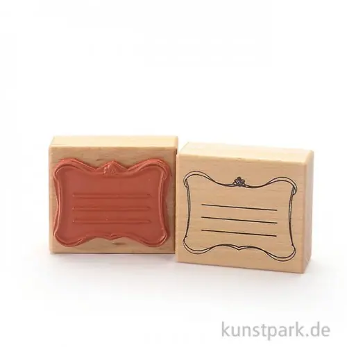 Beliebt Stempel - Schnörkel Etikett - 6x7 cm