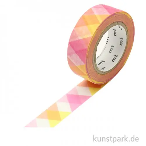 Gleich Bestellen MT Masking Tape Triangle and Diamond Pink - 15 mm, 7 m Rolle