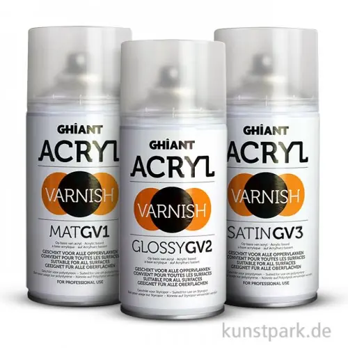 Ghiant ACRYLSPRAY Klarlack 300 ml Kostenloser Rückversand