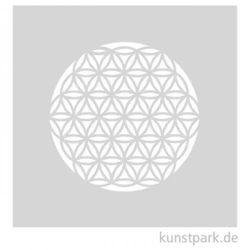 Letzte Chance Grafische Schablonen - Blume des Lebens, Größe 100x100 mm
