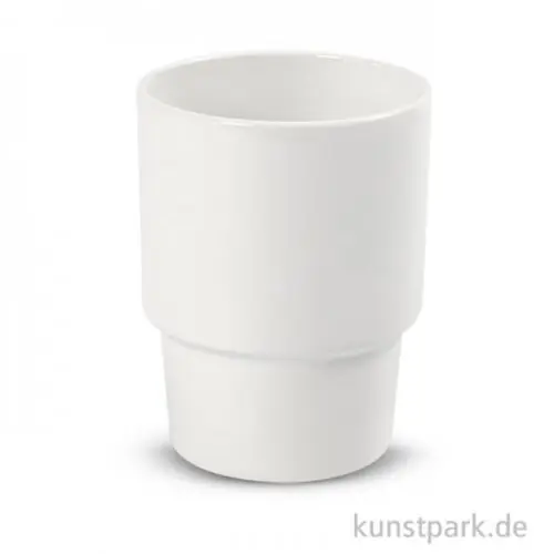 Becher aus Porzellan - Weiß, Höhe 11 cm Kostenloser Rückversand