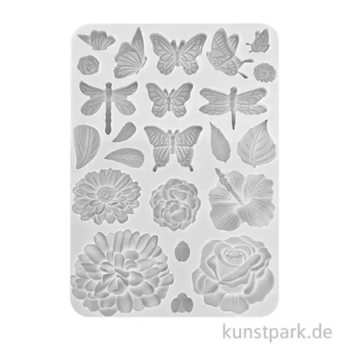 Stamperia Silikon Gießform - Create Happiness Secret Diary Flowers, A5 Kostenloser Rückversand