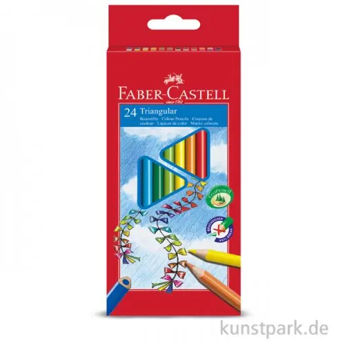 Faber-Castell TRIANGULAR, 24 Buntstifte im Kartonetui Top-Seller