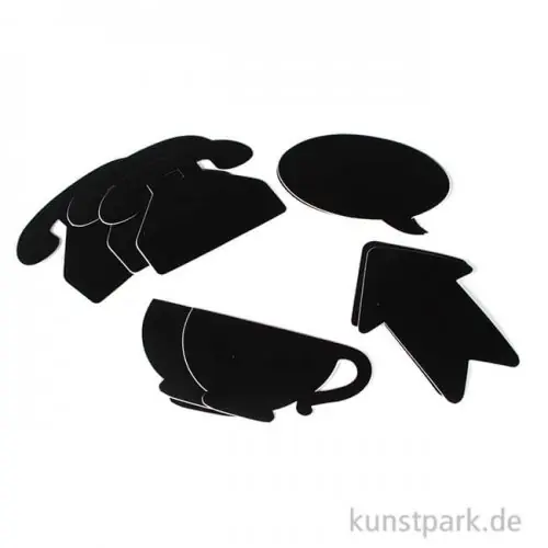 Tafelfolien-Sticker, 12 Stück im Set, sortiert 3x4 Motive Jetzt Kaufen