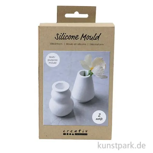 Gleich Bestellen Silikonformen, Vasen, Höhe 7,5 cm, Durchmesser 5,5 cm, 2 Stück