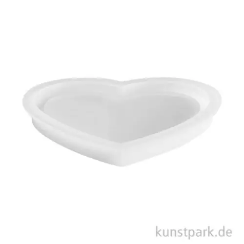 Preisknaller Silikon Gießform - Untersetzer Herz, 9,6 x 10 x 1,2 cm