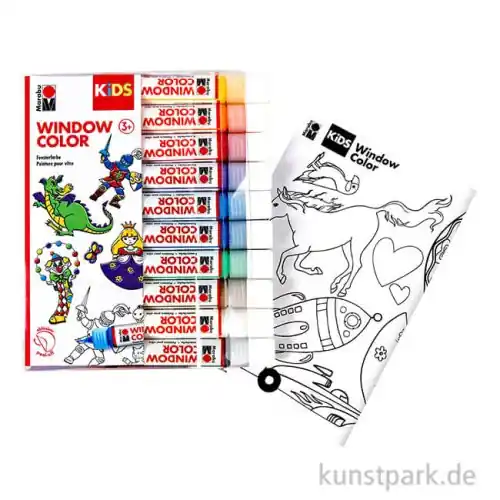Marabu KiDS Window Color Set - Favourites, 10 x 25 ml Mega-Angebot