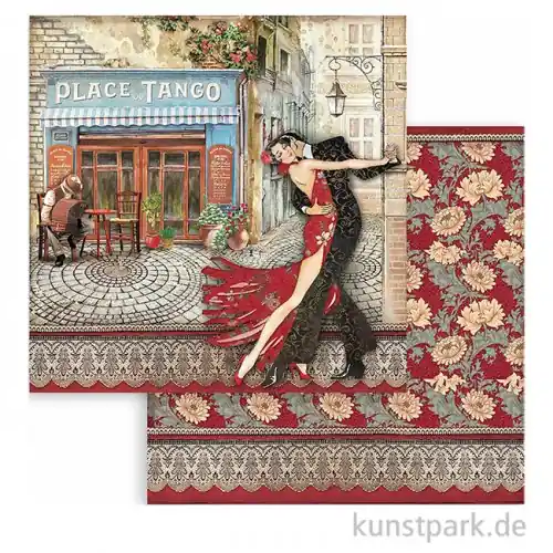 Nur Für Kurze Zeit Stamperia Scrappapier - Desire Place du Tango 30,5 x 30,5 cm