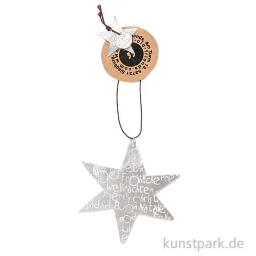 Good old friends - Capizstern, Silber, Fröhliche Weihnachten Kostenloser Rückversand