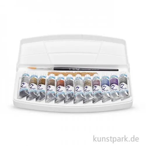 Preisreduziert Talens VAN GOGH Aquarell Metallic Edition Kunststoff-Set 12x10 ml Tube