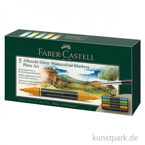 Geld-Zurück-Garantie Faber-Castell ALBRECHT DÜRER, 5 Aquarellmarker als Plein Air-Set