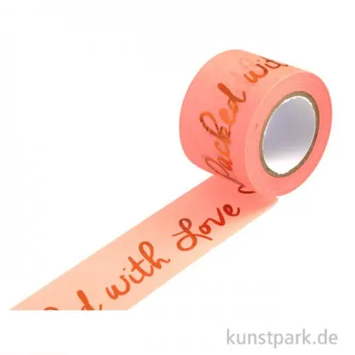 Ab Werk Motiv-Klebeband Washitape - Packed with love, 30 mm, 10 m Rolle