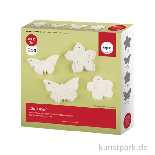 Bastelset Raysin Deko-Anhänger Summer, 4 Motive Nur Heute