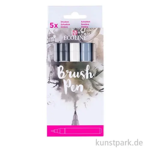 Talens ECOLINE Brush Pen 5er Set - Grautöne Preisreduziert