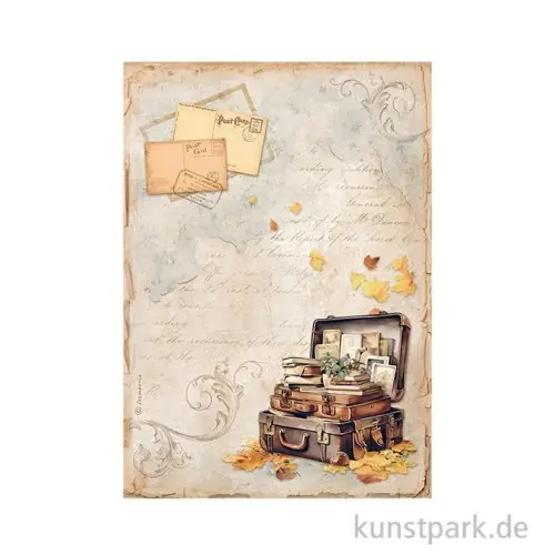 Stamperia Reispapier - Golden Harmony Suitcase, DIN A4 Jetzt Bestellen