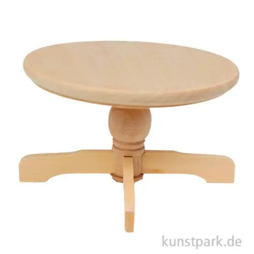 Miniatur Küchentisch, Naturholz, 9,5 x 9,5 x 6,3 cm Exklusiv