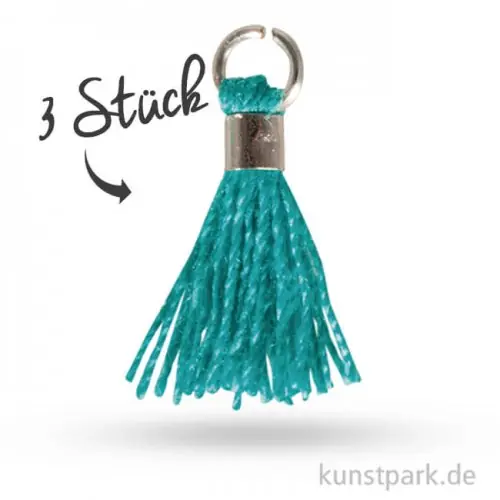 Preisreduziert Mini-Quaste mit Öse, 15 mm, 3 Stück