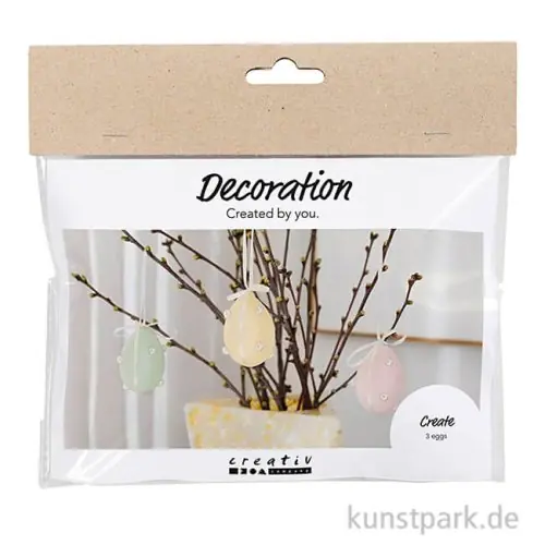 Mini Bastelset - Ostereier mit Halbperlen, Pastellfarben Heute Kaufen