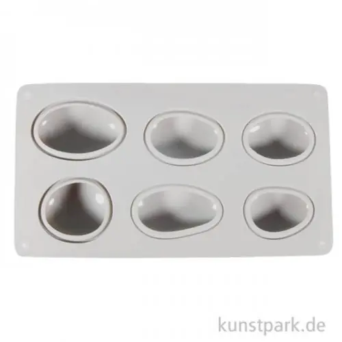 Silikon-Gießform - Steine, 14,5x26x3,5 cm, 6 Formen Gratis Versand
